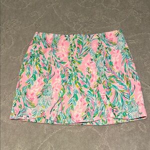 Lilly Pulitzer Pink and Green Mini Skirt